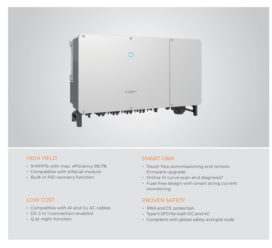 Onduleur -110w pour système d'énergie solaire sur toit