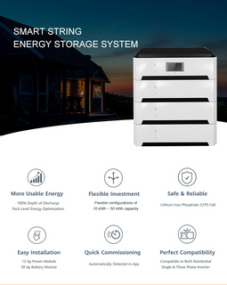 Batterie au lithium 15kw pour système d'énergie solaire de toit à usage domestique